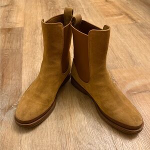 Vince Suede Chelsea Booties - Camel